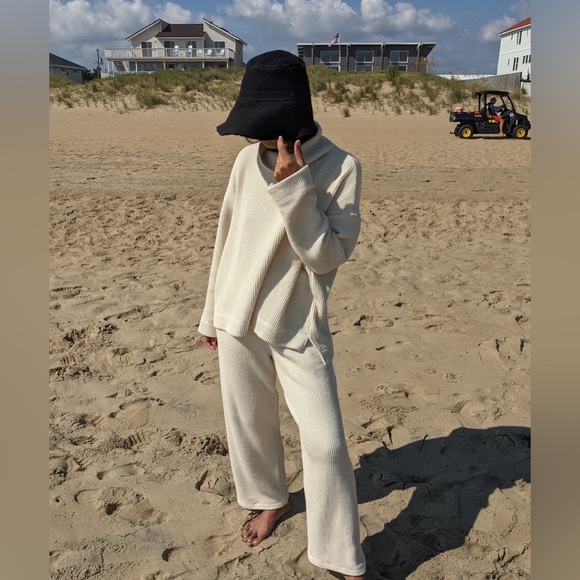 NEW NWT Na Nin Patricia Knitted Cotton Rib Pants in Oat-Still Selling - Picture 15 of 15